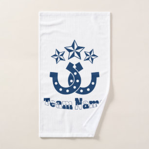 Custom Unique Personalized Horseshoe Hand Towel
