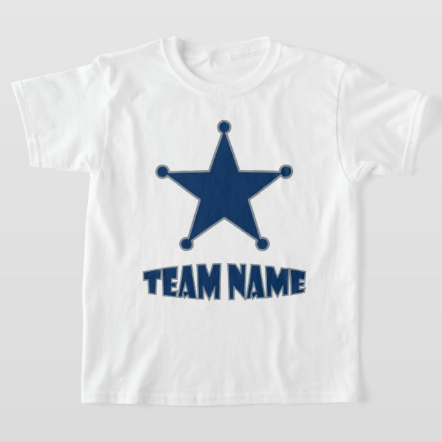 Custom Unique Personalized Kids Star T-Shirt (Laydown)