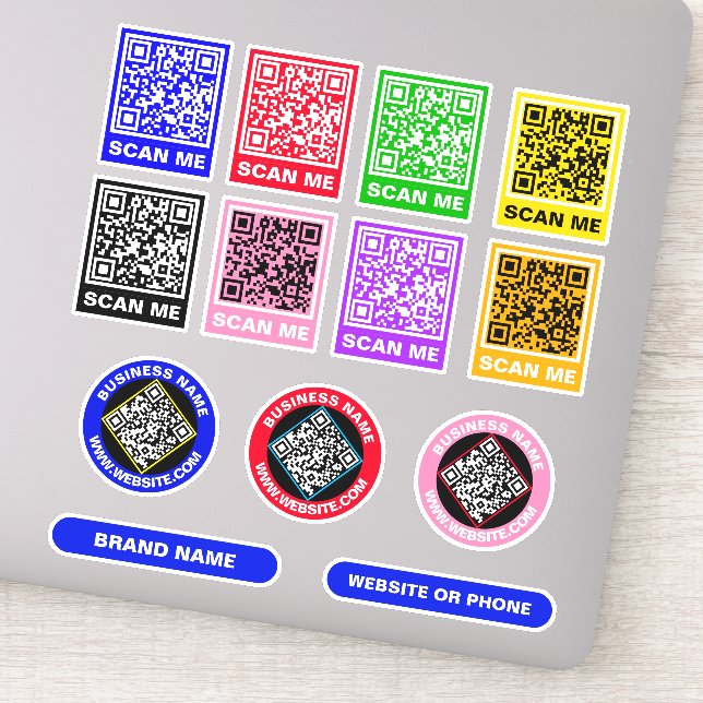 Custom Unique QR Codes - Promotional Stickers (Detail)