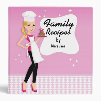 Custom Unique Retro Family Recipe Binder