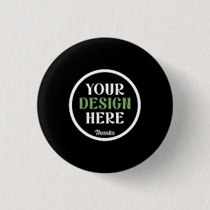 custom, unique, sleek & minimalist 1 inch round button