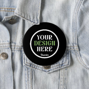 custom, unique, sleek & minimalist 4 inch round button