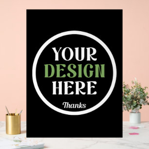 custom, unique, sleek & minimalist acrylic sign