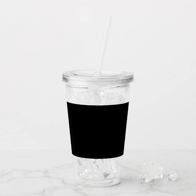 custom, unique, sleek & minimalist acrylic tumbler (Back Ice)