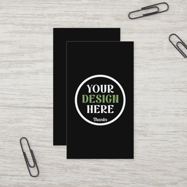 custom, unique, sleek & minimalist business card (Front/Back In Situ)