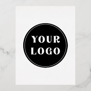 custom, unique, sleek & minimalist foil holiday postcard