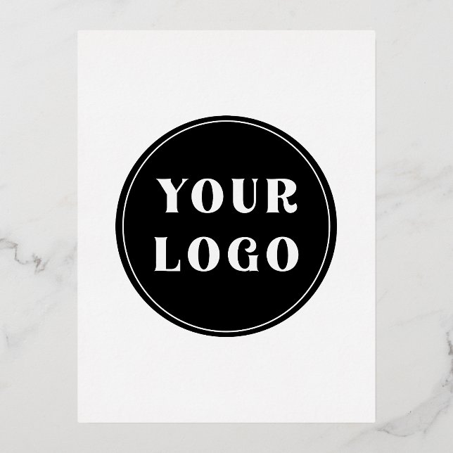 custom, unique, sleek & minimalist foil holiday postcard (Front)