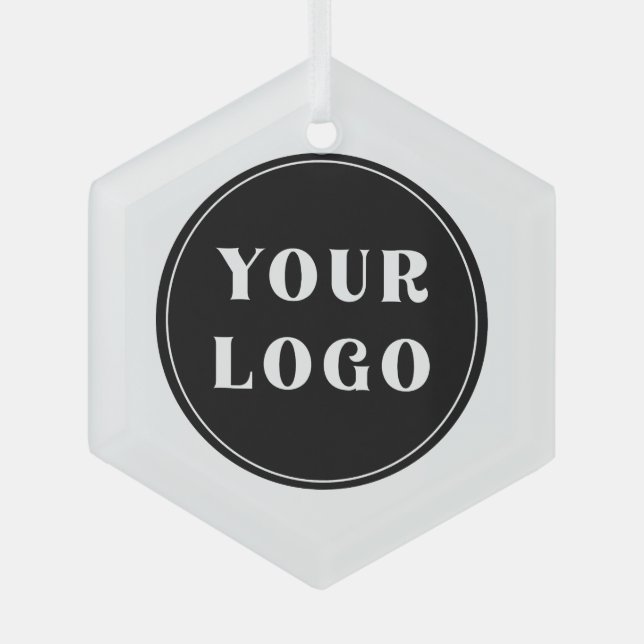 custom, unique, sleek & minimalist glass ornament (Front)