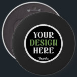 custom, unique, sleek & minimalist hershey®'s kiss 6 inch round button<br><div class="desc">This design is accessible to all. Feel free to customize the logo,  images,  text,  and colours according to your preferences. Thank you very much.</div>