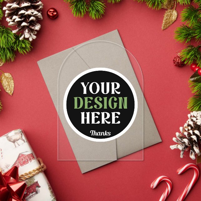 custom, unique, sleek & minimalist hershey®'s kiss acrylic invitations (Insitu (Holiday))