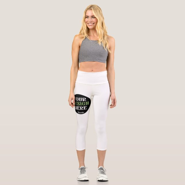 custom, unique, sleek & minimalist hershey®'s kiss capri leggings (Front)
