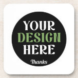 custom, unique, sleek & minimalist hershey®'s kiss coaster<br><div class="desc">This design is accessible to all. Feel free to customize the logo, images, text, and colours according to your preferences. Thank you very much.</div>