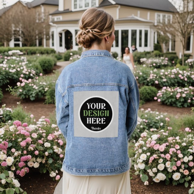 custom, unique, sleek & minimalist hershey®'s kiss denim jacket (Wedding Back)