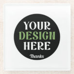 custom, unique, sleek & minimalist hershey®'s kiss glass coaster<br><div class="desc">This design is accessible to all. Feel free to customize the logo, images, text, and colours according to your preferences. Thank you very much.</div>