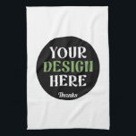 custom, unique, sleek & minimalist hershey®'s kiss kitchen towel<br><div class="desc">This design is accessible to all. Feel free to customize the logo,  images,  text,  and colours according to your preferences. Thank you very much.</div>