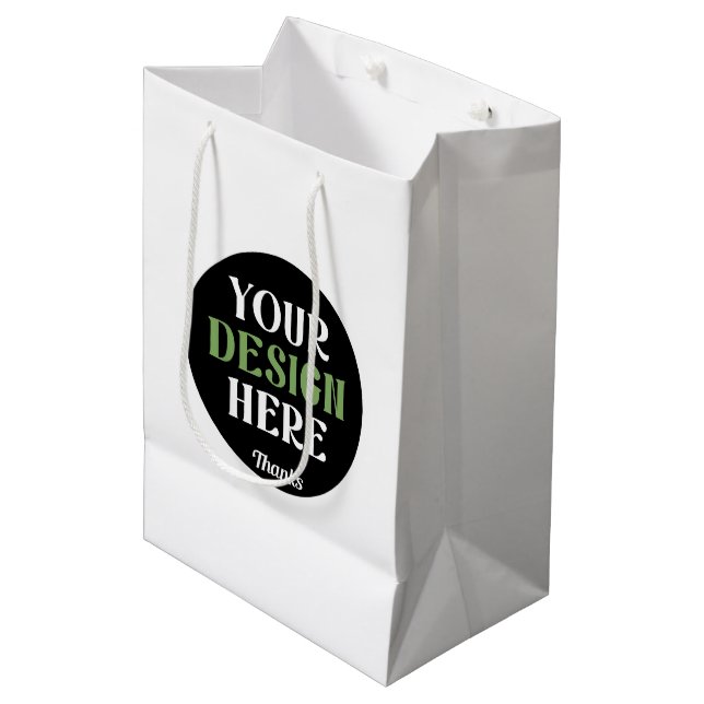custom, unique, sleek & minimalist hershey®'s kiss medium gift bag (Front Angled)