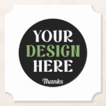 custom, unique, sleek & minimalist hershey®'s kiss paper coaster<br><div class="desc">This design is accessible to all. Feel free to customize the logo,  images,  text,  and colours according to your preferences. Thank you very much.</div>
