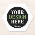 custom, unique, sleek & minimalist hershey®'s kiss paper coaster<br><div class="desc">This design is accessible to all. Feel free to customize the logo, images, text, and colours according to your preferences. Thank you very much.</div>