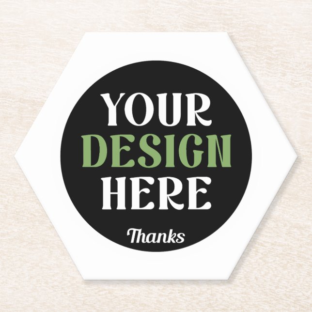 custom, unique, sleek & minimalist hershey®'s kiss paper coaster (Front)