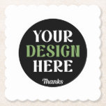 custom, unique, sleek & minimalist hershey®'s kiss paper coaster<br><div class="desc">This design is accessible to all. Feel free to customize the logo,  images,  text,  and colours according to your preferences. Thank you very much.</div>