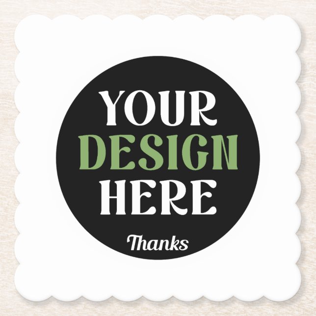 custom, unique, sleek & minimalist hershey®'s kiss paper coaster (Front)