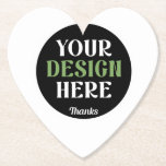 custom, unique, sleek & minimalist hershey®'s kiss paper coaster<br><div class="desc">This design is accessible to all. Feel free to customize the logo, images, text, and colours according to your preferences. Thank you very much.</div>