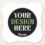 custom, unique, sleek & minimalist hershey®'s kiss paper coaster<br><div class="desc">This design is accessible to all. Feel free to customize the logo, images, text, and colours according to your preferences. Thank you very much.</div>