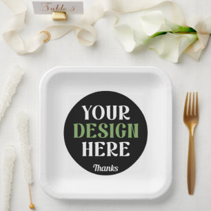 custom, unique, sleek & minimalist hershey®'s kiss paper plate