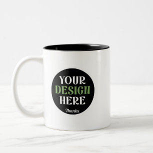 custom, unique, sleek & minimalist hershey®'s kiss Two-Tone coffee mug