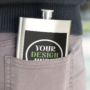 custom, unique, sleek & minimalist hip flask