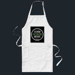 custom, unique, sleek & minimalist long apron<br><div class="desc">This design is accessible to all. Feel free to customize the logo,  images,  text,  and colors according to your preferences. Thank you very much.</div>