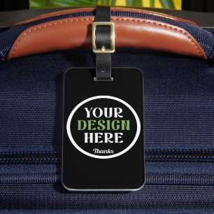 custom, unique, sleek & minimalist luggage tag