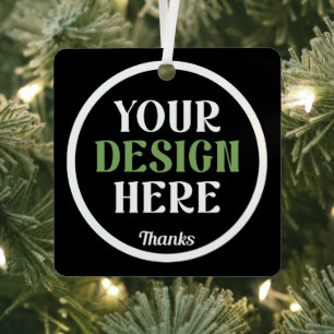 custom, unique, sleek & minimalist metal ornament
