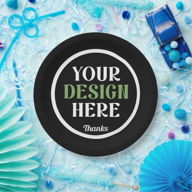 custom, unique, sleek & minimalist paper plate (Party)