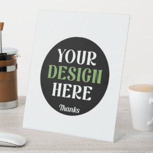 custom, unique, sleek & minimalist pedestal sign