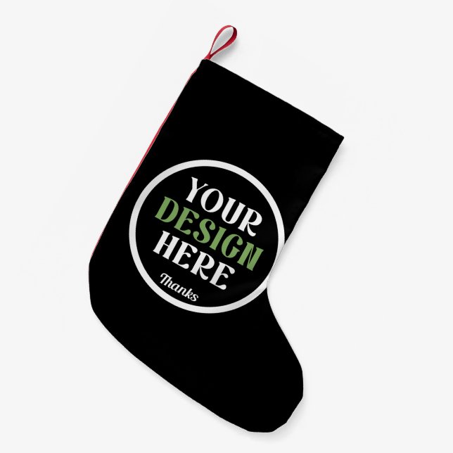 custom, unique, sleek & minimalist small christmas stocking (Front (Hanging))