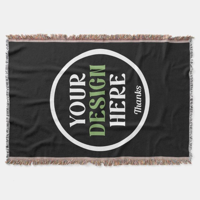 custom, unique, sleek & minimalist throw blanket (Front)