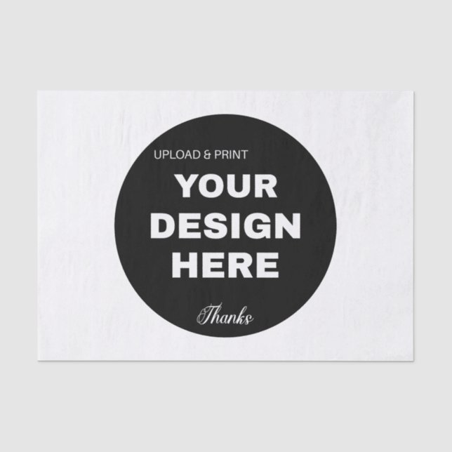 custom, unique, sleek & minimalist  tissue paper (Front)