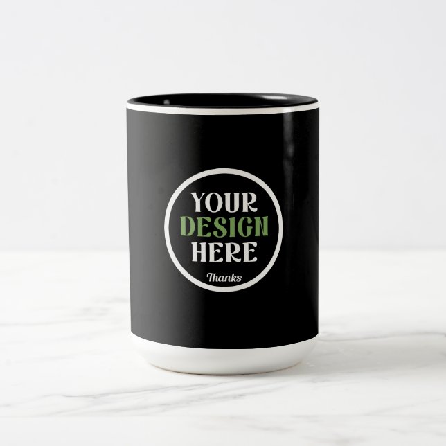 custom, unique, sleek & minimalist Two-Tone coffee mug (Center)