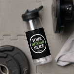 custom, unique, sleek & minimalist water bottle<br><div class="desc">This design is accessible to all. Feel free to customize the logo,  images,  text,  and colors according to your preferences. Thank you very much.</div>