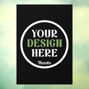 custom, unique, sleek & minimalist window cling