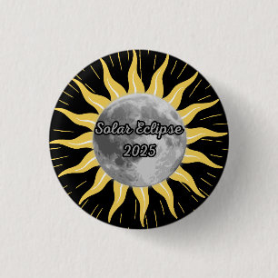 Custom Unique Solar Eclipse 2025 1 Inch Round Button