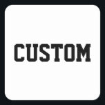 Custom University College Letter Dad Gift for him Square Sticker<br><div class="desc">Personalized daddy golf lover sport, customized stag do night Christmas, her personalised present from wife, varsity father's day customizable groom, birthday bachelor party golfer merch, father in law tournament favor, groom best man groomsman usher, daughter son mom mother mum, quote saying granddaughter aunt uncle, grandson niece nephew husband boyfriend</div>