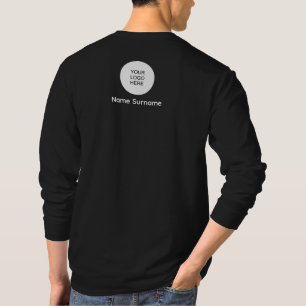 Custom Upload Add Your Company Logo Mens Work T-Shirt