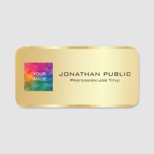 Custom Upload Employee Photo Or Logo Here Template Name Tag