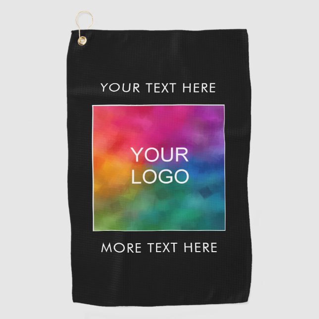 Custom Upload Your Business Company Logo Here Golf Towel (Front)