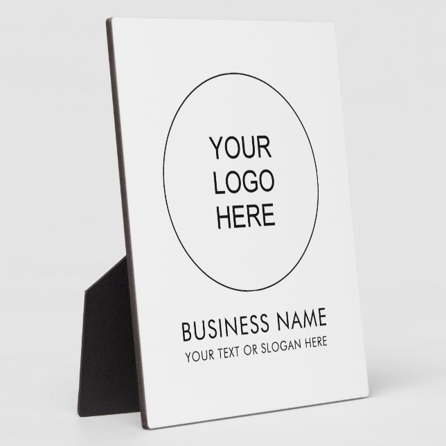 Custom Upload Your Business Company Logo Here Plaque (Side)