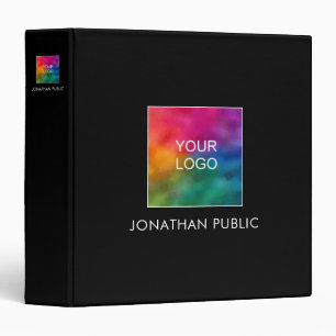Custom Upload Your Business Logo Add Text Template Binder