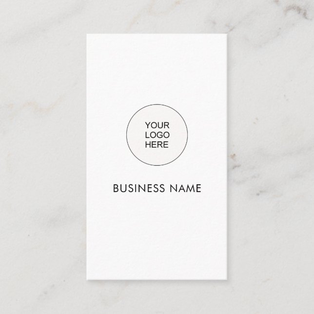 Custom Upload Your Company Logo Here Template Business Card (Front)