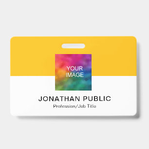 Custom Upload Your Company Logo or Employee Photo Badge